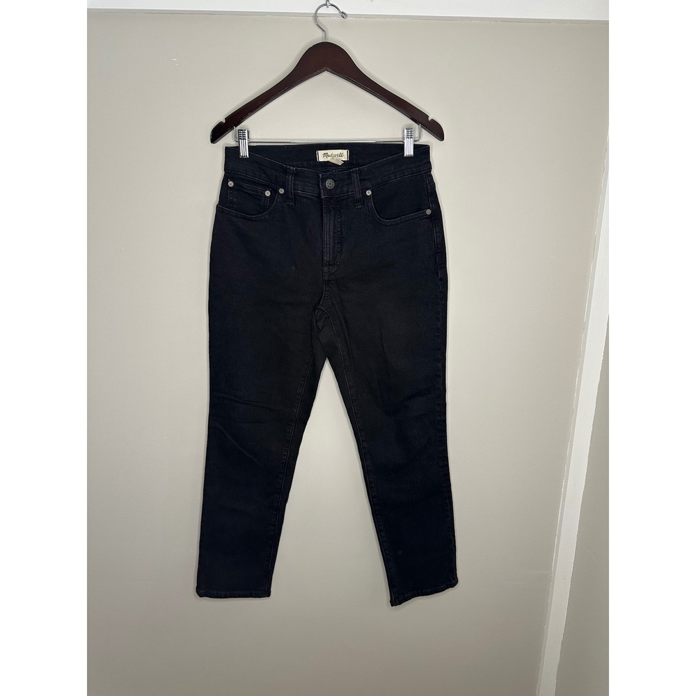 Madewell Mid-Rise Perfect Vintage Jean Women 27 Black EUC NH629 Slim Straight